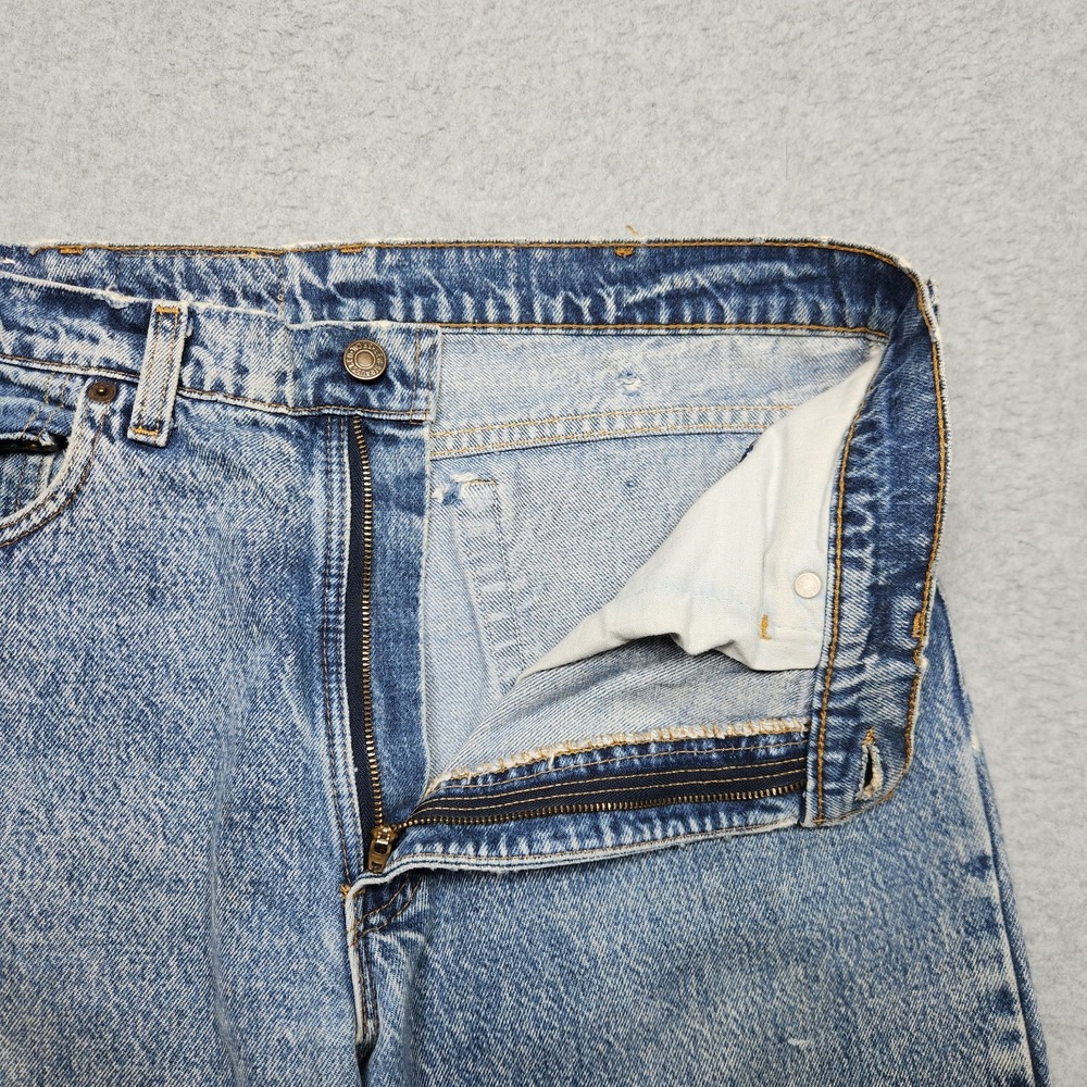 VINTAGE Levis Jeans 32x32 (Tag 34x32) Blue Acid Wash Relaxed Bronze Tab 90s USA‎ - Picture 5 of 15